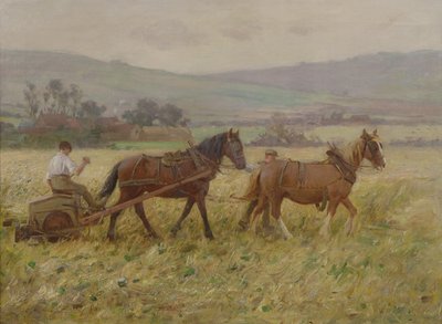 The Harvesting Team (olja på duk) av Ernest Higgins Rigg