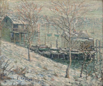 Harlem River Winter Scene, ca 1910 av Ernest Lawson