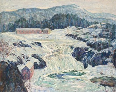 Isbundna vattenfall av Ernest Lawson