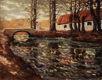 Flodlandskap, c.1920 av Ernest Lawson