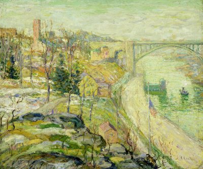 Washington Bridge, New York City av Ernest Lawson