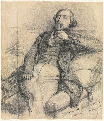 Man som röker av Ernest Meissonier