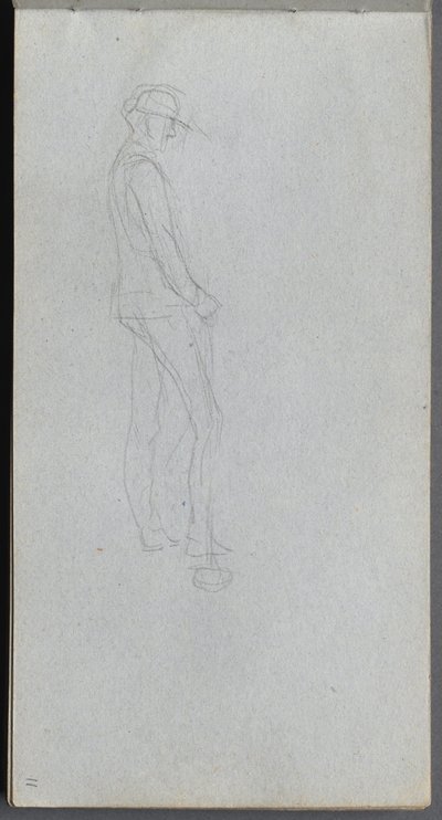 Skissbok, sidan 11: Figur i profil av Ernest Meissonier