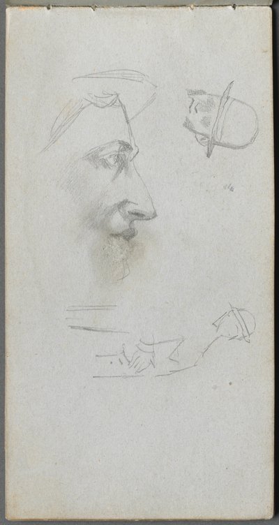Skissbok, sid 14: Figurer av Ernest Meissonier