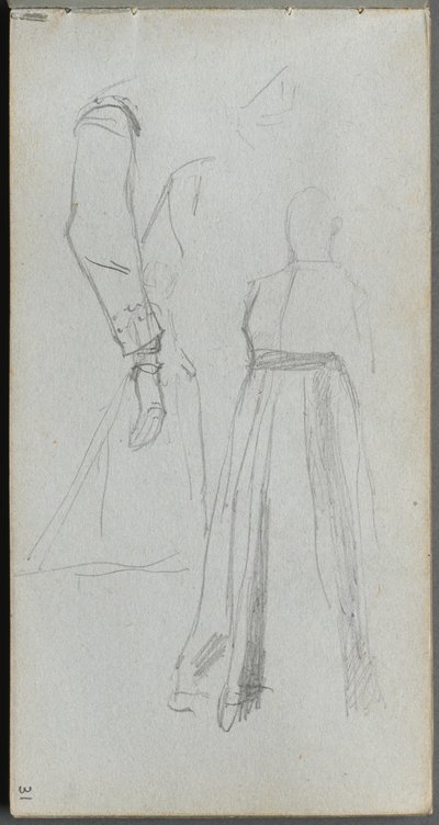 Skissbok, sidan 31: Studier av figurer av Ernest Meissonier