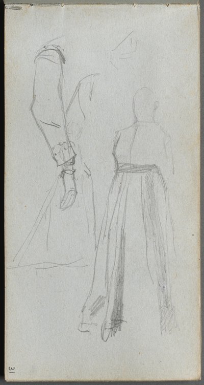Skissbok, sidan 31: Studie av figurer. av Jean Louis Ernest Meissonier