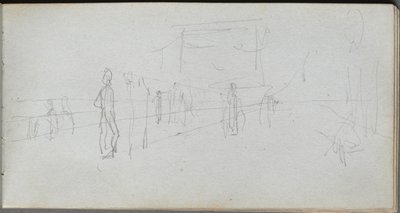 Skissbok, sidan 40: Perspektivstudie av Ernest Meissonier