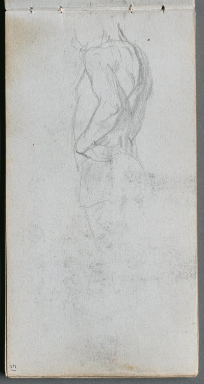 Skissbok, sid 51: Figurstudie. av Jean Louis Ernest Meissonier