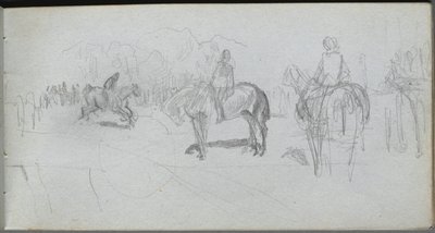 Skissbok, sid 52: Figurstudie av Ernest Meissonier