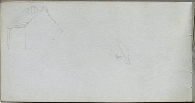 Skissbok, sid 54: Arkitekturstudie. av Jean Louis Ernest Meissonier