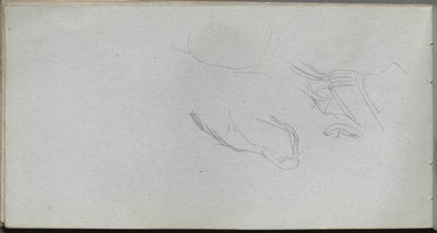 Skissbok, sid 72: Figurstudie. av Jean Louis Ernest Meissonier