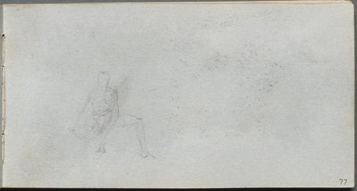 Skissbok, sidan 77: Figurstudie av Ernest Meissonier