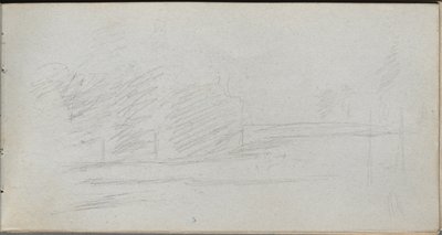 Skissbok, sid 78: Landskapsstudie. av Jean Louis Ernest Meissonier
