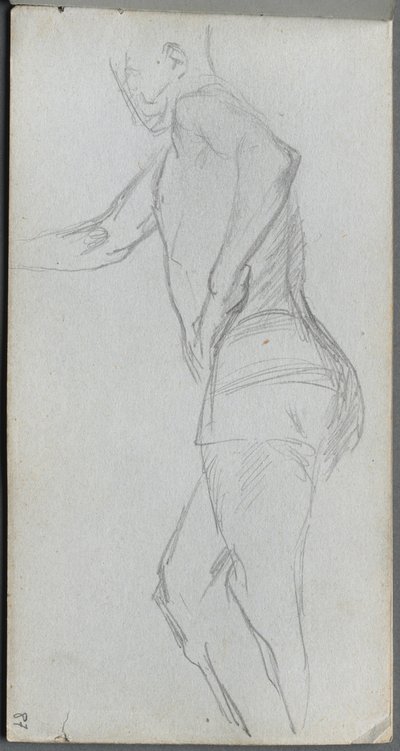Skissbok, sid 87: Figurstudie av Ernest Meissonier