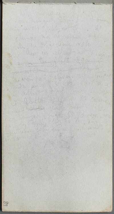 Skissbok, sidan 89: Anteckningar av Ernest Meissonier