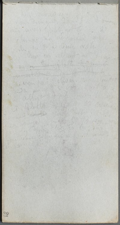 Skissbok, sid 89: Anteckningar. av Jean Louis Ernest Meissonier
