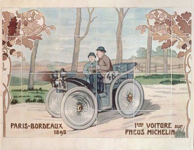 Edouard och Andre Michelin kör L