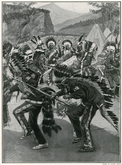 En pittoresk dans av röda indianer av Ernest Prater