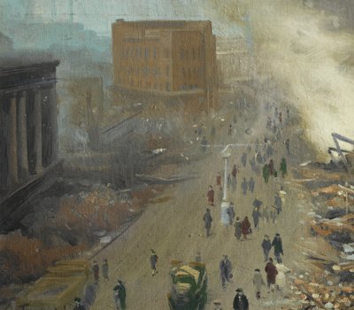 The New Order in Europe, bombade Coventry november 1940, 1940 av Ernest Townsend