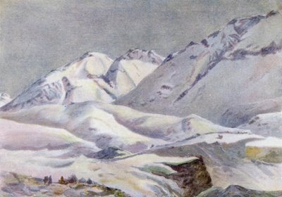 Sierra Navarro, från Hotel Puente del Inca av Ernest William Christmas