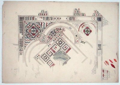 En studie av en del av golvet i Canterbury Cathedral av Ernest William Gimson