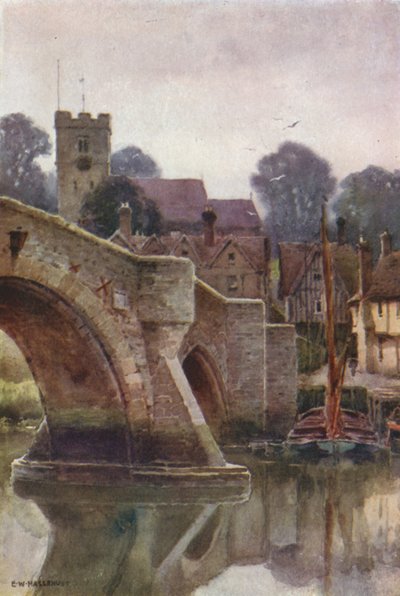 Aylesford (färg litho) av Ernest William Haslehust