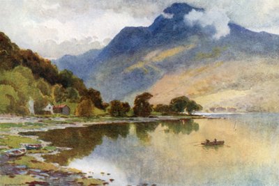 Ben Lomond från Luss (färg litho) av Ernest William Haslehust