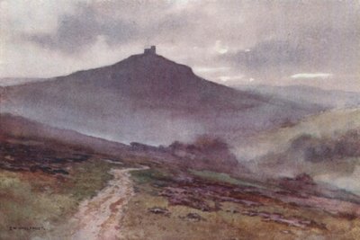 Brent Tor (lito i färg) av Ernest William Haslehust