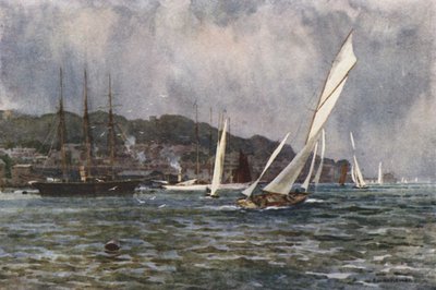 Cowes (färg litho) av Ernest William Haslehust