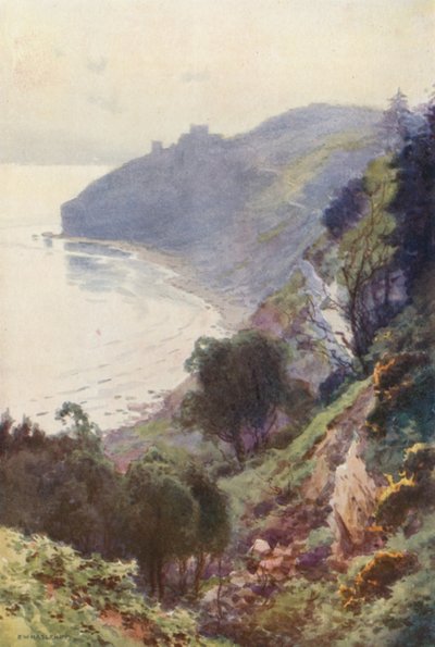 Durlston Bay, Swanage (färgmedlemmar) av Ernest William Haslehust
