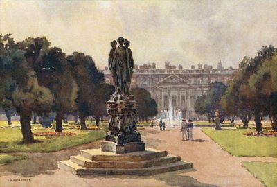 East Front from the Long Water (färg litho) av Ernest William Haslehust