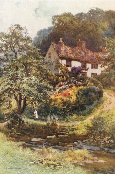 Forge Valley (färg litho) av Ernest William Haslehust