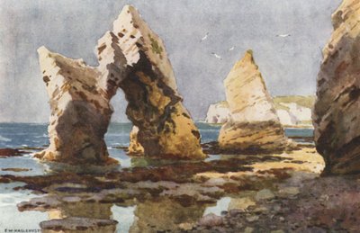 I Freshwater Bay (färg litho) av Ernest William Haslehust