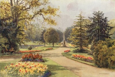 I Jephson Gardens, Leamington (färg litho) av Ernest William Haslehust