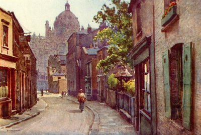 Lancelot Place, Knightsbridge (lito i färg) av Ernest William Haslehust
