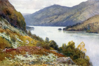 Loch Lomond från Inversnaid (färg litho) av Ernest William Haslehust