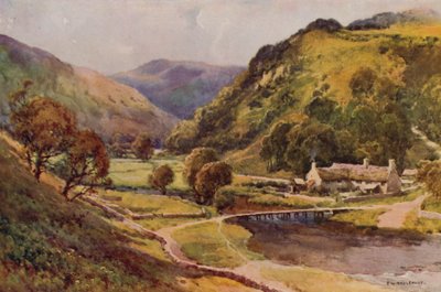 Monsal Dale (färg litho) av Ernest William Haslehust