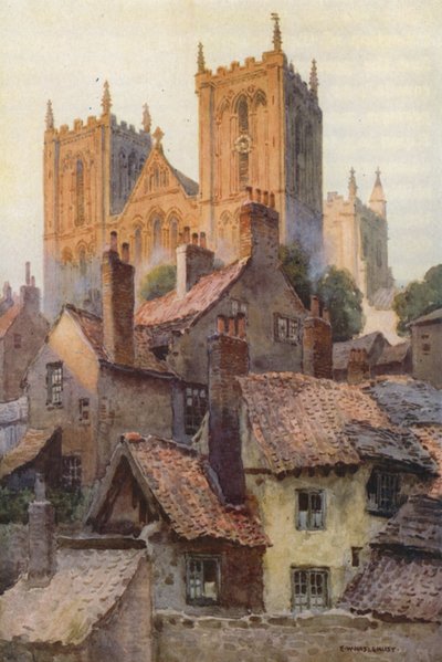 Ripon: Ministern från Gamla Stan (färg litho) av Ernest William Haslehust