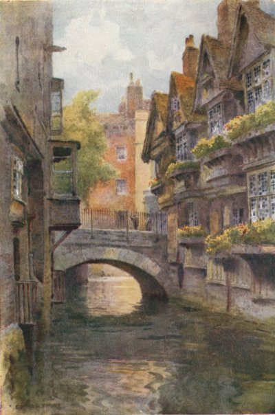 The Canterbury Weavers (färg litho) av Ernest William Haslehust