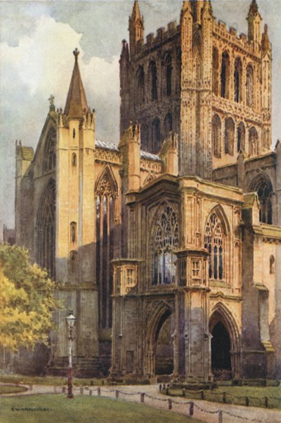 Katedralen från nordväst (färg litho) av Ernest William Haslehust