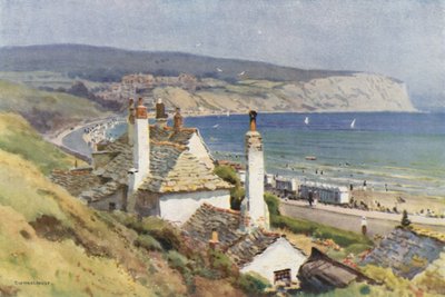 The Fine Sweep of Swanage Bay (färgmedlemmar) av Ernest William Haslehust