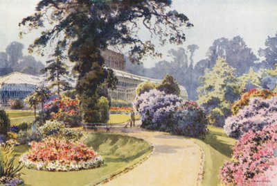 The Winter Gardens, Bournemouth (färg litho) av Ernest William Haslehust
