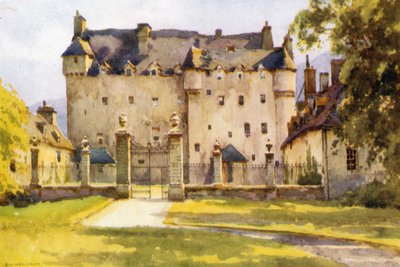 Traquair (färg litho) av Ernest William Haslehust