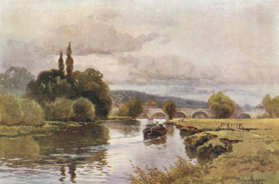 Wallingford (färg litho) av Ernest William Haslehust