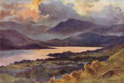 Windermere från Orrest Head (färg litho) av Ernest William Haslehust