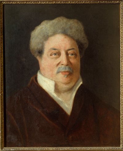 Porträtt av Alexandre Dumas Pere (1802-1870) Målning av Ernestine Philippain (1800-talet) 1860 Villers Cotterets. Alexandre Dumas museum av Ernestine Philippain