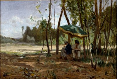 Målarnas målning av Ernesto Rayper (1840-1873) Genes Galleria d