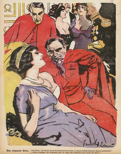 Elegant Rom (färg litho) av Ernst (after) Heilemann