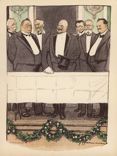 Illustration för Berliner Balle von Rideamus (färglitografi) av Ernst (after) Heilemann