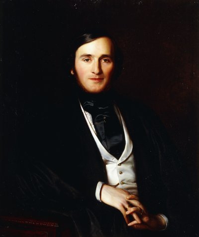 Porträtt av kompositören Richard Wagner av Ernst August Becker